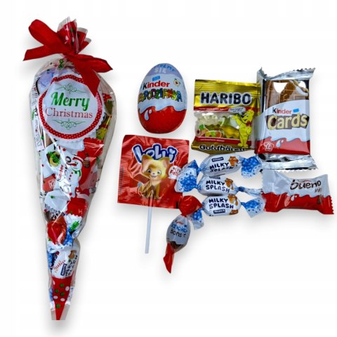 ZESTAW SŁODYCZY RÓG OBFITOŚCI KINDER NA MIKOŁAJKI ŚWIĘTA NA PREZENT