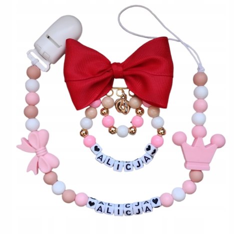 ZESTAW Zawieszka do smoczka + wózka KORONA