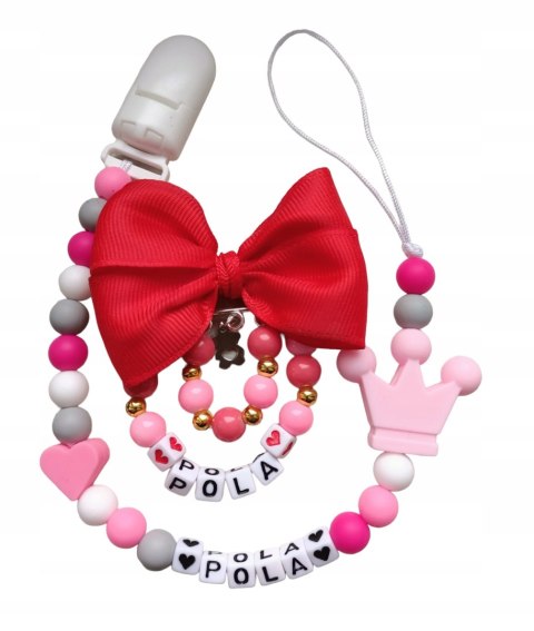 ZESTAW Zawieszka do smoczka + wózka PREZENT KORONA