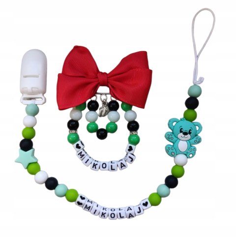 Zawieszka do wózka smoczka MIŚ dla chlopca