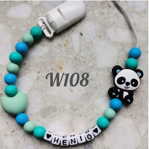Zawieszka silikonowa do smoczka dla chłopca PANDA 3
