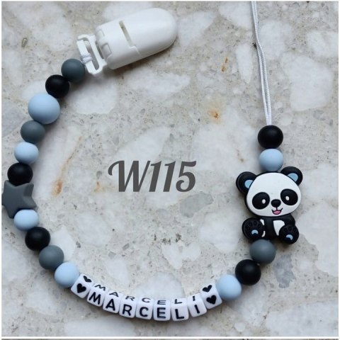 Zawieszka silikonowa do smoczka dla chłopca PANDA 6