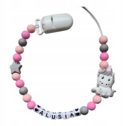 Zawieszka silikonowa do smoczka dla dziewczynki JEDNOROŻEC 2