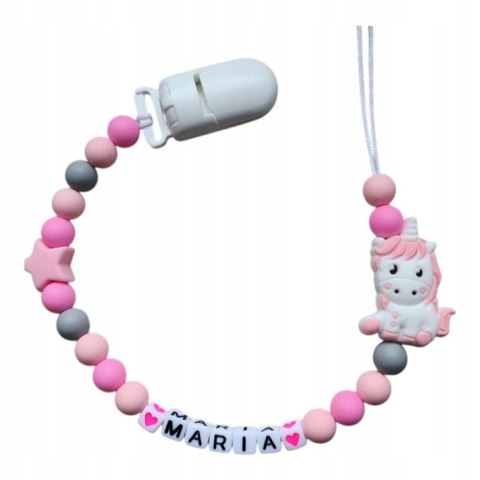 Zawieszka silikonowa do smoczka dla dziewczynki JEDNOROŻEC 3