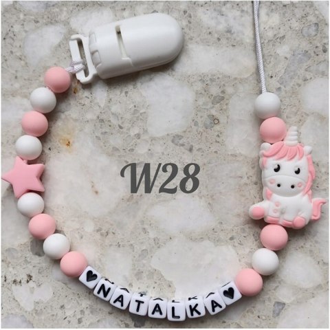 Zawieszka silikonowa do smoczka dla dziewczynki JEDNOROŻEC 4