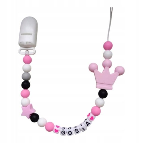 Zawieszka silikonowa do smoczka dla dziewczynki KORONA 1