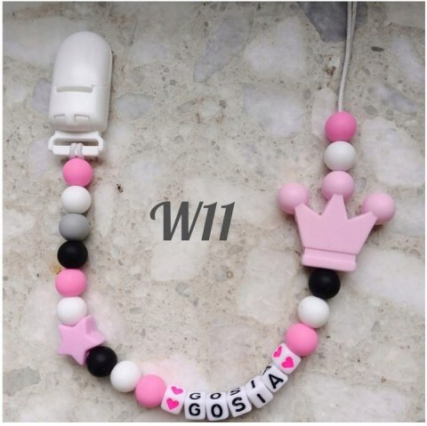 Zawieszka silikonowa do smoczka dla dziewczynki KORONA 1