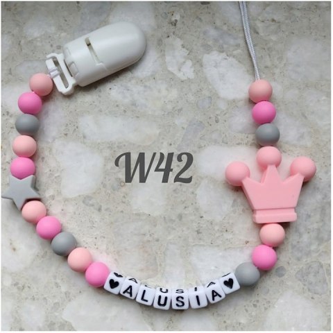 Zawieszka silikonowa do smoczka dla dziewczynki KORONA 2