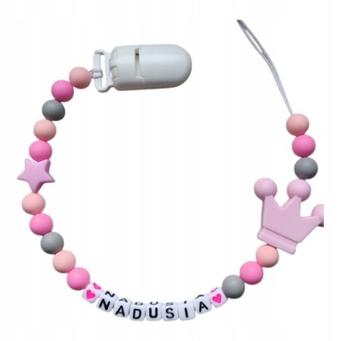 Zawieszka silikonowa do smoczka dla dziewczynki KORONA 3