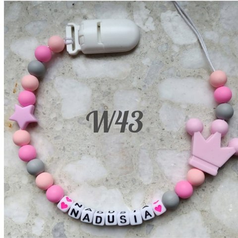 Zawieszka silikonowa do smoczka dla dziewczynki KORONA 3