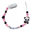 Zawieszka silikonowa do smoczka dla dziewczynki PANDA 2