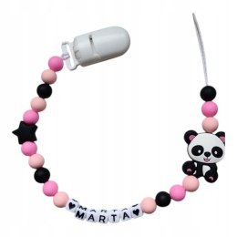 Zawieszka silikonowa do smoczka dla dziewczynki PANDA 2