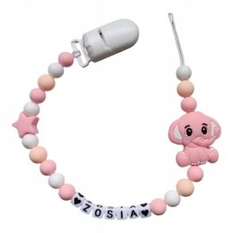 Zawieszka silikonowa do smoczka dla dziewczynki SŁOŃ 2