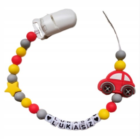 Zawieszka silikonowa do smoczka gryzaka z imieniem