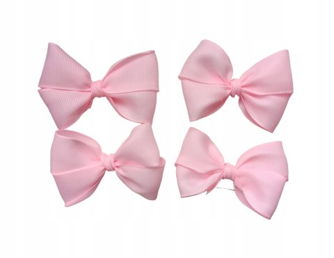 Zestaw różowe kokardki na agrafce do wózka, łóżeczka