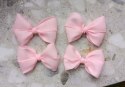 Zestaw różowe kokardki na agrafce do wózka, łóżeczka