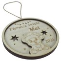 BOMBKA świąteczna PIERWSZE ŚWIĘTA z drewna sklejka imie PERSONALIZOWANA