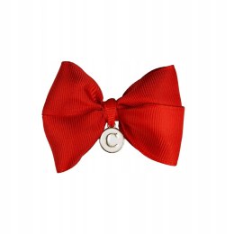 BROSZA DO WÓZKA KOKARDA czerwona kokardka Z LITERKĄ C