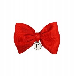 BROSZA DO WÓZKA KOKARDA czerwona kokardka Z LITERKĄ E