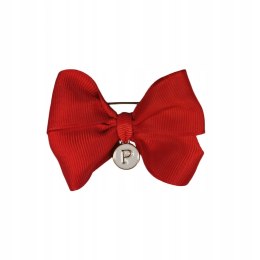 BROSZA DO WÓZKA KOKARDA czerwona kokardka Z LITERKĄ P