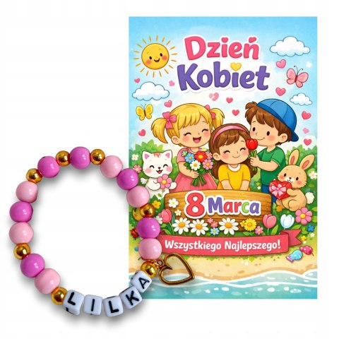 Bransoletka dla Dziewczynki IMIĘ Prezent DZIEN KOBIET DZIECKA urodziny