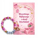 Bransoletka dla Dziewczynki IMIĘ Prezent DZIEN KOBIET SZKOŁA PRZEDSZKOLE