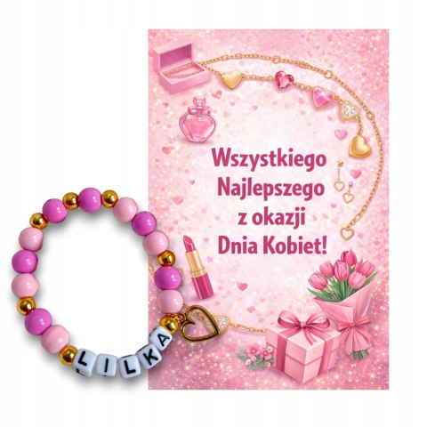 Bransoletka dla Dziewczynki IMIĘ Prezent DZIEN KOBIET SZKOŁA PRZEDSZKOLE