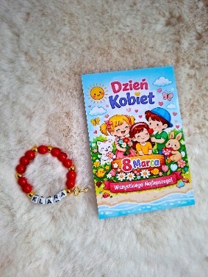 Bransoletka dla Dziewczynki IMIĘ Prezent DZIEN KOBIET urodziny PRZEDSZKOLE