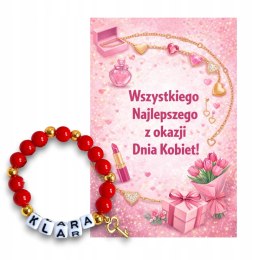 Bransoletka dla Dziewczynki IMIĘ Prezent DZIEN KOBIET urodziny PRZEDSZKOLE