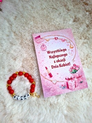 Bransoletka dla Dziewczynki IMIĘ Prezent DZIEN KOBIET urodziny PRZEDSZKOLE