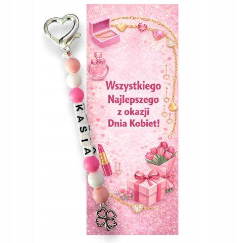 Breloczek do kluczy plecaka IMIĘ DZIEŃ KOBIET do PRZEDSZKOLA SZKOŁY URODZIN