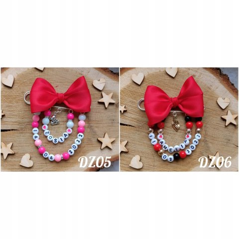 Broszka do wózka agrafka z imieniem datą urodzenia