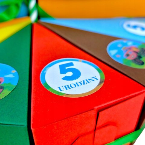 KAWAŁEK TORTA PAPIEROWEGO NA URODZINY DO PRZEDSZKOLA DO ZŁOŻENIA