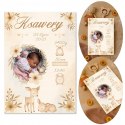 Metryczka Personalizowana Dla Dziecka A4 ZDJĘCIE Prezent Chrzest URODZINY