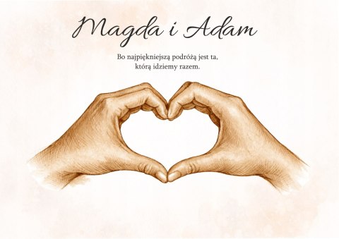 PLAKAT OBRAZ SERCE DLA PARY DOM ROCZNICA ŚLUB ZARĘCZYNY WALENTYNKI