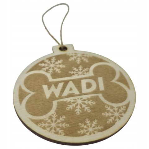 Personalizowana BOMBKA świąteczna z drewna PSIA ŁAPKA dla pieska sklejka