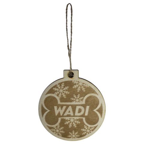 Personalizowana BOMBKA świąteczna z drewna PSIA ŁAPKA dla pieska sklejka