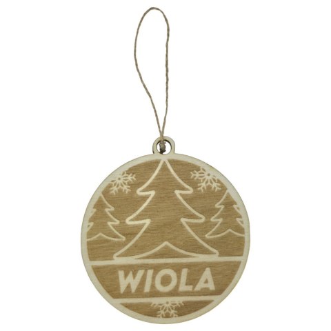 Personalizowana BOMBKA świąteczna z drewna sklejka Z IMIENIEM napisem