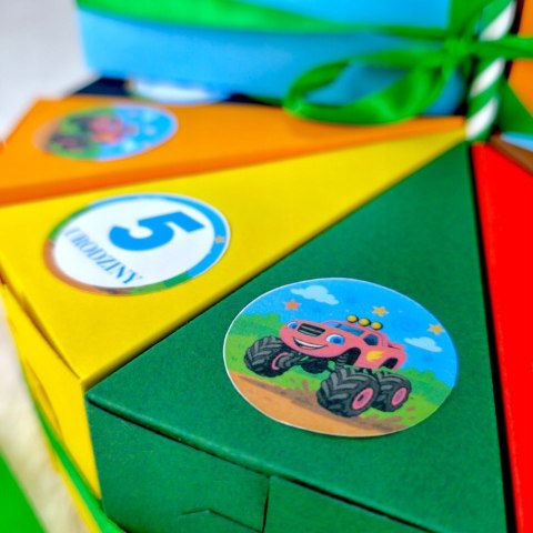 TORT PAPIEROWY URODZINY PRZEDSZKOLE DO SAMODZIELNEGO ZŁOŻENIA 19 KAWAŁKÓW