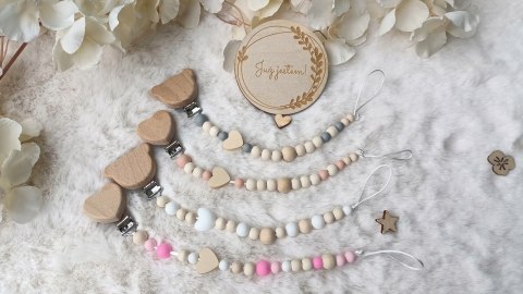 ZAWIESZKA DO SMOCZKA drewniana Z KLIPSEM IMIĘ polskie znaki różne wzory