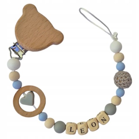 ZAWIESZKA DO SMOCZKA drewniana Z KLIPSEM Z IMIENIEM dziecka różne wzory