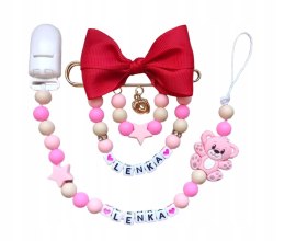 ZESTAW Zawieszka do smoczka + wózka PREZENT MIŚ