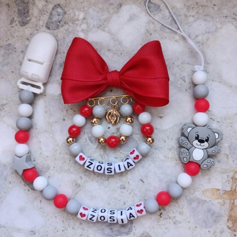 ZESTAW Zawieszka do smoczka + wózka PREZENT WZORY