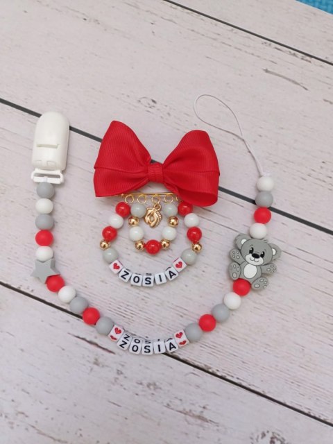 ZESTAW Zawieszka do smoczka + wózka PREZENT WZORY