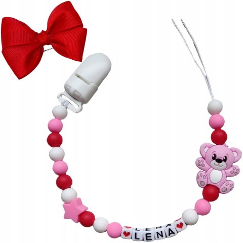 Zawieszka silikonowa do smoczka gryzaka z imieniem