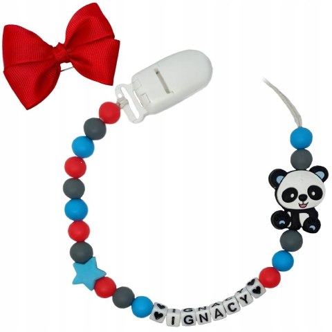 Zawieszka silikonowa do smoczka gryzaka z imieniem