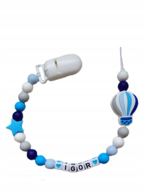 Zawieszka silikonowa do smoczka gryzaka z imieniem