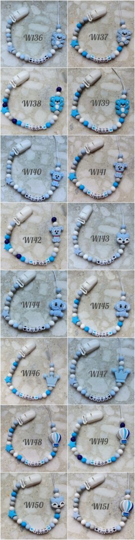 Zawieszka silikonowa do smoczka gryzaka z imieniem